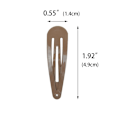 Miniatyrbillede 2 af 2: 40 stk. farverige metal snap hårklemmer 2 tommer barretter til kvinder tilbehør brown