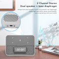 Pikkukuva 6 / 10: Langaton latausasema 15W 3 in 1 Langaton puhelimen laturi Bluetooth-kaiuttimella Digitaalinen herätyskello White