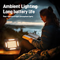 Miniatyrbillede 6 af 8: 2000LM Dæmpbare LED Solar Campinglamper - Magnetisk IP67 Vandtæt 5 Tilstande & Stativ til Indendørs Udendørs Brug Black