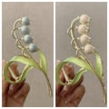 Miniatyrbilde 7 av 8: Hårklemme for kvinner Blomst 2 stk Store orkideer Sklisikker Sterk Metall Flerfarget Hold Hårklemme Orchids