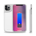 Miniatyrbild 1 av 8: Batterifodral för telefon 6000mah 4 LED-indikator Inbyggt smart chip Bärbart telefonladdningsfodral för iPhone 11 White