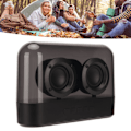 Miniatyrbild 1 av 6: Bluetooth-högtalare Stereo Subwoofer Minneskort Uppspelning Transparent Bärbar Trådlös Högtalare med Färgglad LED-lampa