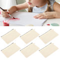 Miniatyrbillede 1 af 9: 10 stk. Canvas Kosmetikpung med Sort Lanyard Bærbar Multifunktionel Blank DIY Craft Taske til Rejse Makeup Taske White