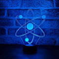 Miniatyrbild 6 av 8: Science Chemist Atom 3D Illusion Nattlampa Akryl Ljus 3