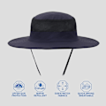 Miniatyrbild 7 av 7: Utomhus solhatt UPF 50 skydd vattentät fiskehatt ansiktsöverdrag sommar nackskydd hatt Navy Blue