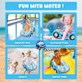 Miniatyrbild 6 av 8: 3D Bil Baby Pool Float - Kraftig Babybadring för 12-48 Månader Småbarn, Säker Poolleksak för Pojkar & Flickor blue 25*6*28cm