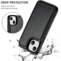 Miniatyrbild 4 av 6: Designat för iPhone 13 Plånboksfodral, Mjukt PU Läder Kortfodral med Ställ Slim Flip Fodral för iPhone 13 6.1 Tum (Svart)