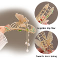 Miniatyrbilde 3 av 7: 2 stk store sommerfugl hårklemmer til å holde håret stort sklisikkert sterkt metallkjeve hårklemmer flerfarget for kvinner søte hodeplagg gaver Butterfly-3