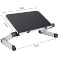 Miniatyrbild 5 av 5: Vikbar Laptopställ Justerbart Ställ Aluminium Skrivbordsställ Universellt Bord Bärbart Ergonomiskt Ställ (Svart)