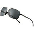 Miniatyrbilde 1 av 6: Ultra lette rektangulære polariserte solbriller UV400 beskyttelse Gray Lens