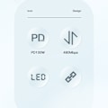 Miniatyrbillede 2 af 4: Hurtig opladning datakabel PD LED digitalt display USB datakabel til notebook tablet telefon 6,6ft Blue
