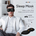 Miniatyrbillede 3 af 10: Rejsepude 100% ren memory foam nakkepude, komfortabelt og åndbart betræk, maskinvaskbar, flyrejsekit med 3D-formede øjenmasker, E