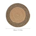 Miniatyrbillede 2 af 6: Rund jute tæppe vendbart retro nordisk stil moderne gulvtæppe cirkel tæppe til soveværelse entre retro farve 45cm