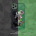Miniatyrbild 9 av 9: iPhone 12 Skal Camo Björn Design för Pojkar Flickor, Cool Armégrön 3D Tecknad Mönster Mode Stöttåligt Anti-Rep Silikon Heltäckande