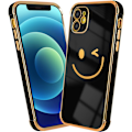 Pikkukuva 1 / 7: Suunniteltu iPhone 11ProMax -kotelolle - Pehmeä TPU-puhelinkotelo hymynaamakuviolla, kameran linssisuojauksella ja korotetulla vahvistuksella