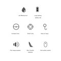 Miniatyrbild 10 av 10: Mini trådlös Bluetooth-högtalare Smart USB uppladdningsbar 400mah vattentät bärbar högtalare för inomhus utomhus svart
