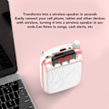 Miniatyrbillede 5 af 11: Bærbar genopladelig Bluetooth stemmeforstærker med kablet mikrofonheadset til lærerguide Rose Gold