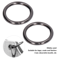Miniatyrbillede 3 af 5: 50 stk. metalringe 15x3mm jernmateriale robust holdbar multifunktionel udsøgt O-ringe metal Gray