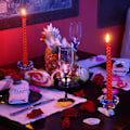Miniatyrbild 2 av 4: Gyllene spiralformade avsmalnande ljus Middag Hushåll Doftljus för semester Födelsedagsfest Bröllop 4-pack