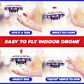 Miniatyrbild 4 av 5: Manuell drönare - Hands Free Motion Sensor Mini Drone, Lätt inomhus liten UFO-leksak Fly Ball Drone Toy för pojkar och flickor