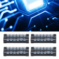 Miniatyrbilde 1 av 7: 4 stk. Wire Barrier Block Terminal Strip Profesjonell Høy Strøm TB Fast Skrueklemme Terminal Blokker Strip 600V 25A 6 Bits (2506)
