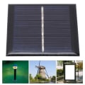 Miniatyrbilde 2 av 7: Bærbar 0,6W 3V polysilicium solcellepanel nivå A solcellelading brettmodul for solhagebelysning