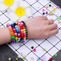 Miniatyrbillede 8 af 8: Sæt til fremstilling af perlearmbånd, perlearmbåndssæt til venskab med ponyperler, bogstavperler, charmeperler og elastisk snor til fremstilling af armbånd og smykker R