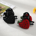 Miniatyrbillede 6 af 8: Hårklemme til kvinder og piger, 2 stk. Ubekymrede jordbær store skridsikre stærke sommerfuglehårklemmer glitrende hold hårkæbeklemmer Love