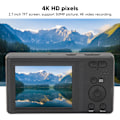 Miniatyrbild 2 av 6: 4K digitalkamera för barn och tonåringar 50MP 2,7 tum HD TFT-skärm 16x zoom autofokus ansiktsigenkänning kompaktkamera för resefotografering vloggar Black