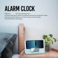 Miniatyrbillede 3 af 10: Trådløs opladningsstation 15W 3 i 1 trådløs telefonoplader med Bluetooth-højttaler digitalt vækkeur Blue