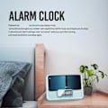 Pikkukuva 3 / 10: Langaton latausasema 15W 3 in 1 Langaton puhelimen laturi Bluetooth-kaiuttimella Digitaalinen herätyskello Blue
