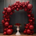 Miniatyrbilde 5 av 7: 130 stk rubinrøde ballonger i forskjellige størrelser 18\" 12\" 10\" 5\" Ballongbuegirlandersett perfekt for bursdagsfest, konfirmasjon, babyshower, bryllup, høytid Ruby Red
