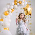 Miniatyrbilde 6 av 7: 129 stk. Elfenbenshvite ballonger i forskjellige størrelser 18 12 10 5 tommer lateksballongbue for festdekorasjon bursdag kjønnsavsløring bryllupsdag Ivory White