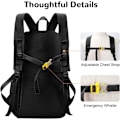 Miniatyrbillede 5 af 8: Foldbar, pakkebar vandrerygsæk - Våd - Tør adskillelseslomme, Multi - Formål Gym & Udendørs Daypack til mænd og kvinder Ideel til Adv Black 29*16*45