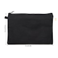 Miniatyrbillede 4 af 5: 10 stk. Canvas Kosmetikpung med Sort Lanyard Bærbar Multifunktionel Blank DIY Craft Taske til Rejse Makeup Taske Black