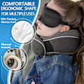 Miniatyrbilde 5 av 7: Reise nakkepute hake støtte pute justerbar 100% rent minneskum, ny ergonomisk design myk beste full nakke surround pute sove for hjem, Ai Black