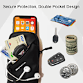 Miniatyrbilde 3 av 5: Telefonholder, liten crossbody-veske med armstropp for løping, gåing, fotturer og sykling 6,7 tommer Dual-use diagonal arm bag  （mørkeblå）