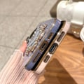 Miniatyrbilde 4 av 6: 6D Elektroplettert Astronaut Skjult Stativ Etui for iPhone Kvinner Astronaut Folding Stativ iPhone Etui med Kamera Beskytter Myk TPU Støtsikker Bumper Pink iPhone 14
