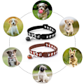 Miniatyrbillede 7 af 7: Hundesæt med halsbånd og snor til hundehvalpe, kattekillinger, justerbart kæledyrshalsbånd til hundebil med snor, holdbart træningstov, hurtigudløserklipsespændehalsbånd til S Black Brown