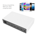Miniatyrbilde 5 av 10: 140W USB C-lader Strømadapter 6 Port PD Lader Mobiltelefon Digital Smart Hurtigladestasjon for iPhone for Android-telefon 100‑240V EU-plugg