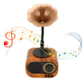 Miniatyrbild 1 av 5: Bluetooth-högtalare Retro Grammofonspelare Form Uppladdningsbar Bärbar Trådlös Stereo Radio