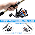 Miniatyrbild 5 av 7: 1set 1,8M Bärbar Teleskopisk Fiske Spö Med Rulle, Combo Kit För Utomhusfiske, Fiskeutrustning Set För Fiskare