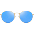 Pikkukuva 1 / 6: Pienet pyöreät polarisoidut aurinkolasit naisille ja miehille, klassiset vintage-retrovarjostimet UV400 Gold Blue