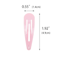 Miniatyrbillede 2 af 2: 40 stk. lyserøde metal snap-hårklemmer 2 tommer barretter til dametilbehør pink