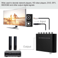 Miniatyrbilde 5 av 6: Digital DTS-kanaldekoder 5.1 lydkonverter optisk fiber koaksial lydadapter 110‑240V