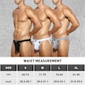 Miniatyrbilde 7 av 7: Herre Athletic Supporter Stretch Underbukser Mesh Jock Strap Multipack Black White Gray L