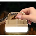 Pikkukuva 3 / 5: 4 kpl Mini Ladattavia LED-retkeilyvaloja - 3 tilaa, kannettava ripustus hirmumyrskyihin, patikointiin ja hätätilanteisiin Beige