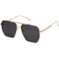 Pikkukuva 1 / 5: Retro Ylisuuret Neliömäiset Polarisoivat Aurinkolasit Naisille Ja Miehille Vintage Sävyt UV400 Klassiset Suuret Metalliset Aurinkolasit Gold black