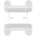 Miniatyrbilde 6 av 6: 4-pak grep kompatibel med Nintendo Switch for Joy Con & OLED-modell for Joycon, slitesterkt håndtaksett kompatibelt med Joy Cons-kontrollere Black/White
