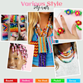 Miniatyrbilde 4 av 7: Armbåndsett, 24 farger vennskapsarmbåndsett ponnyperler for smykkefremstilling, bokstavperler hjerteperler for armbåndfremstilling, ideelle gaver for G